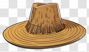 Straw Hat - Straw Hat For Summer Transparent PNG