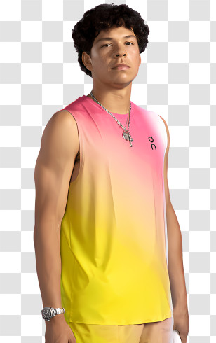 Ben Shelton - Man In Gradient Tank Top Transparent PNG