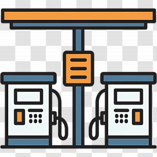 Gas Station - Gas Station For Fuel Refill Transparent PNG
