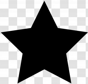 Download Clip Art - Triangle - Black And White Star Transparent PNG