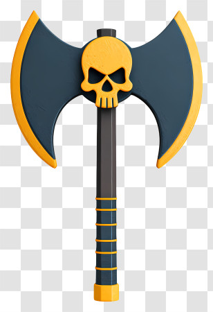 Pirate Battle Axe - Axe With Skull Design Transparent PNG